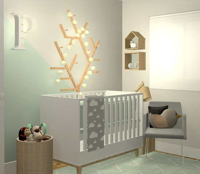 Verde usado de forma muito equilibrada e delicada