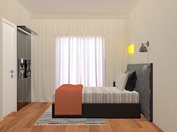 Composição de branco preto e terracota